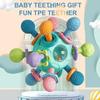 Silicone Teether Baby Toys 0 12 Months Rotating Rattle Ball Grasping Activity Baby Development Toy Baby Sensory Toys for Babies