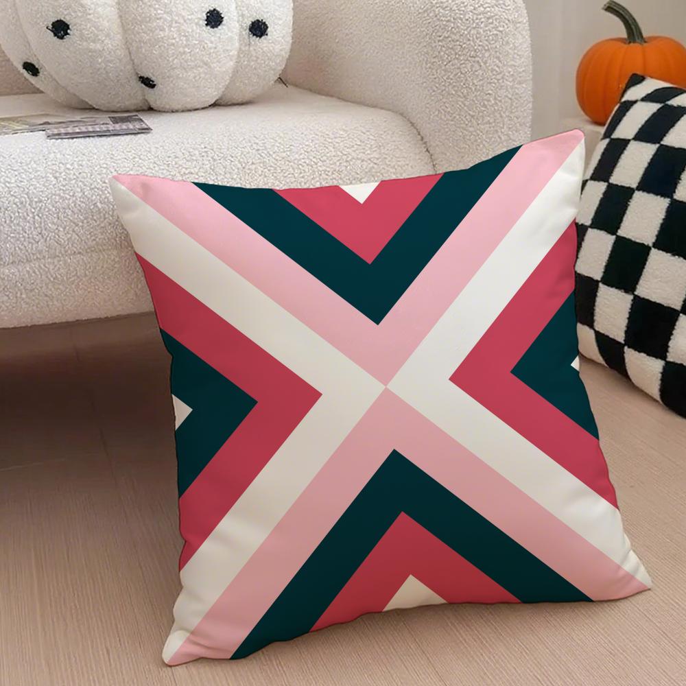 Exotic Portuguese Style Geometric Graphics Art Cushion Cover Throw Pillow Cover Hidden Button Durable Polyester Chair Cushion