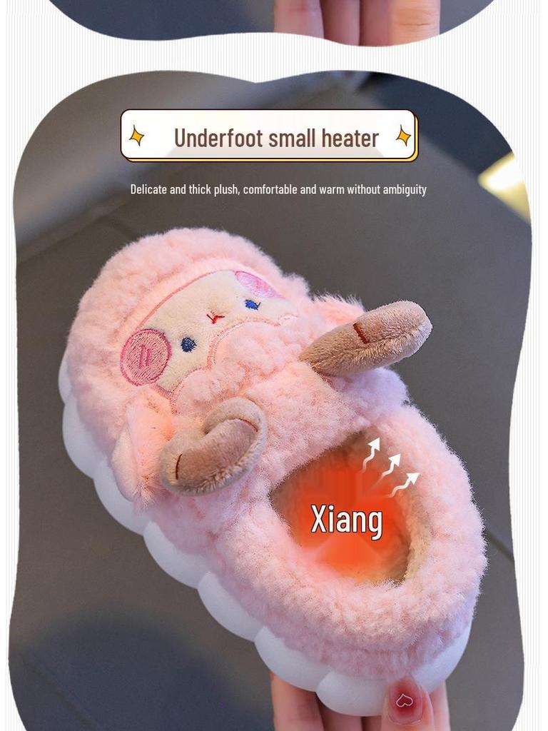 Tüdrukute ja poiste soojad puuvillased sussid - Armsad, libisemiskindlad, kontsaga sügis-talveks suurustes L, M, S