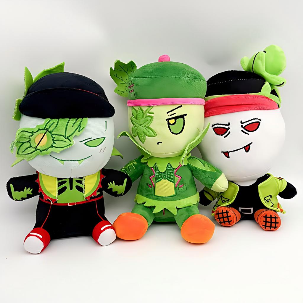 28Cm Block Tales Griefer Plush Doll From Rpg Game Stuffed Animal Toy With Red Eyes Green Jacket And Pants