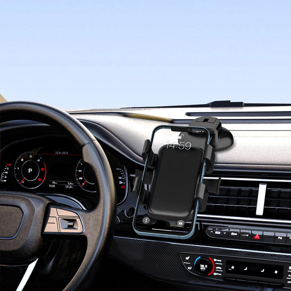Universal Car Phone Holder with Suction Cup for Dashboard and Windshield