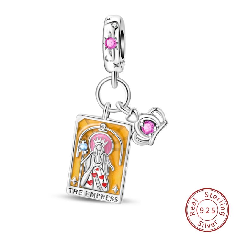 Copper Star Moon Sun Couple Magic Tarot Cards Pendants Fit Qikaola Original Bracelets Diy Birthday Jewelry Gift