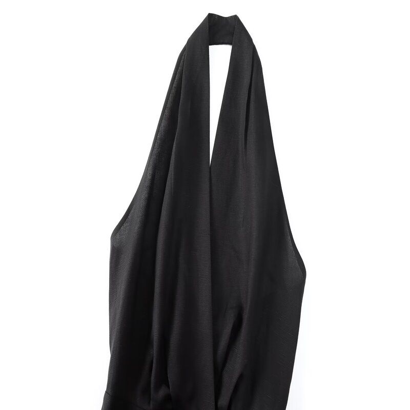 Fashion Style 2024 Summer New Arrival Women's Clothing Stylish Hanging Collar Midi Skirt Mid Length Long Length Dress 4786087