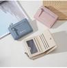 New Women's Woven Texture Short Wallet – Fashionable Zipper, Snap Button, Multiple Card Slots, Money Clip