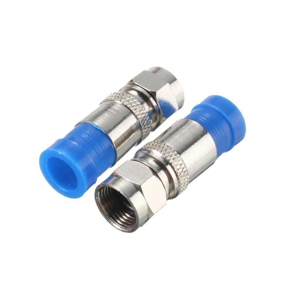 Hot-Sell Wire Stripping & Crimping Pliers Set - Coaxial Cable Cold Press Tool for RG59/RG6 TV Cable with 20 F Heads