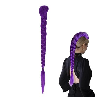 1 Pc Purple Hair Extensions with Clips, Adjustable Ponytail Hair Extension for Women, Purple Wig for Women, Great for Various Occasions Casual an
