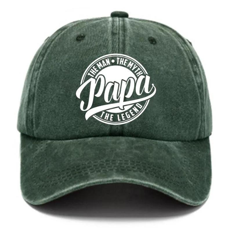 Printed Logo Baseball Cap Papa Washed Old Cap Outdoor Sports Sunscreen Visor