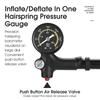 WEST BIKING 300PSI High Pressure Bicycle Pump With Gauge for Fork & Rear Suspension Portable Presta Schrader Valve Inflator