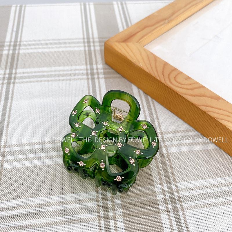 Eyecatching Flower Colorful Hair Claw Clip With Luxurious Detailing Rhinestone