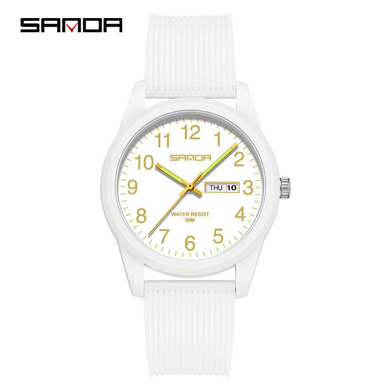 Sanda Creative Calendar Wristwatch for Students – Versatile Fashion Dial for Men & Women