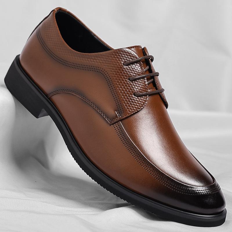 Fashion Big Size Solid Color Dress Shoes for Men 2025 Autumn New Designer Leather Shoes Male Formal Commuting Fashion Casual Shoes Man