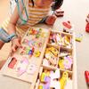 Montessori Little Bear Change Clothes Kids Early Education Wooden Jigsaw Puzzle Dressing Game Baby Puzzle Toys For Children Gift