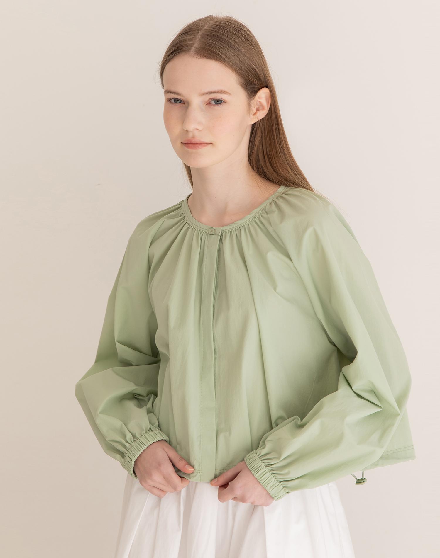 J Mark New York Round-Neck Outer Blouse - Mint Mint/Free