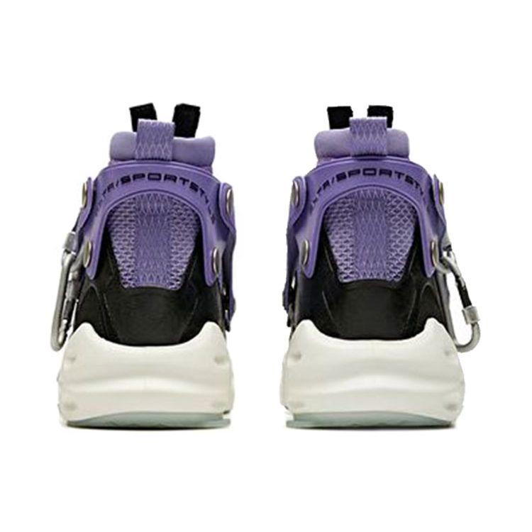 Anta Badao Shock Absorbing Wear Resistant Non Slip High Top Sports Casual Shoes Men Sneakers Purple 11948086S-3