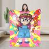 Soft BlanketsGirls Boys Travel Dr. Slumps Throw Blanket  Flannel Bedspread For Living Room Fashion Sofa Bed Cover