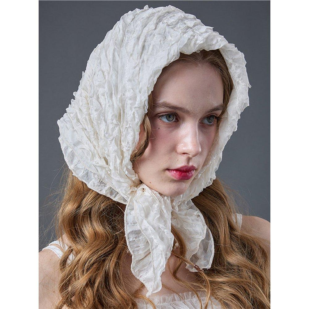 

[Cp] UV Protection Bandana Vintage Two-Way Hair Bandana Handkerchief [Ivory]