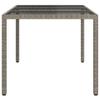 Garden Table Gray 150 x 90 x 75 cm Poly Rattan