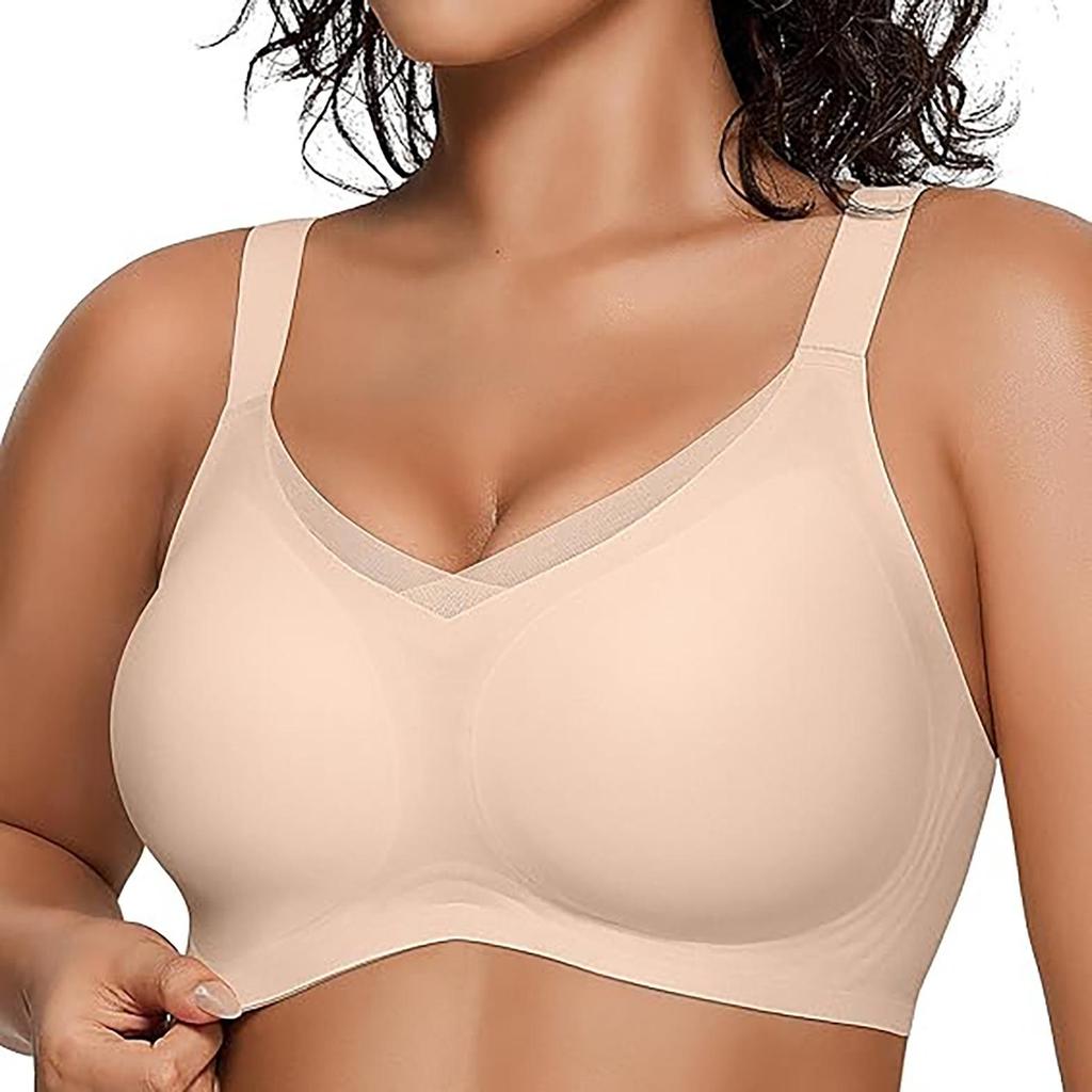 Sujetador Push-Up de Gel sin Costuras: Inalámbrico, Ajustable, Cómodo, Tallas Grandes, Minimiza el Busto Grande