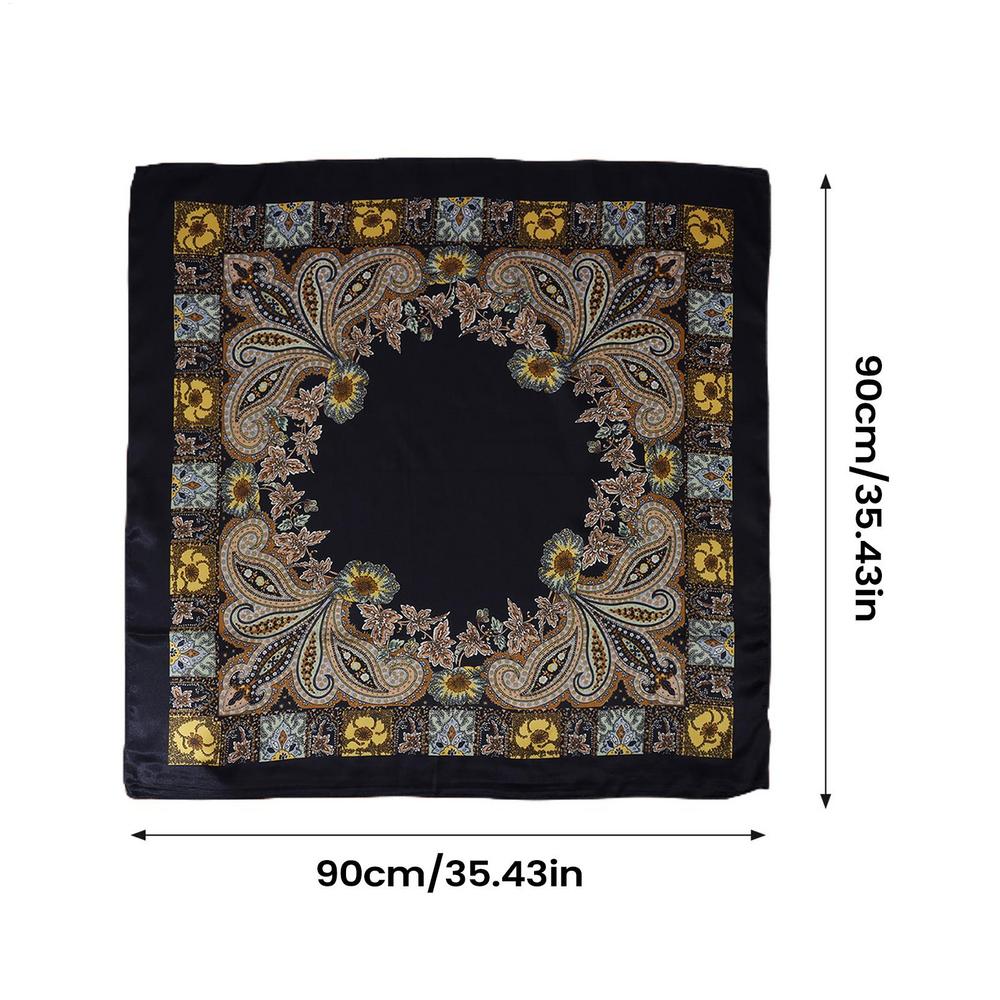 Hair Bandanas for Women 90cm Large Square Vintage Wrap Women Head Wraps for Cancer Sleep Cap Summer Beach Festival Dress Outfit