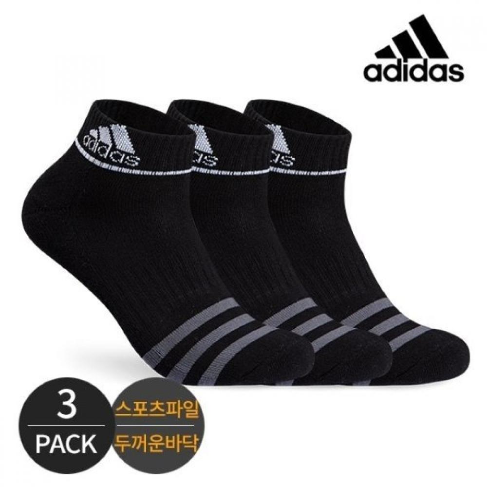 

Adidas Golf Men s Sports Pile Color Line Three line Ankle Socks 3P BK
