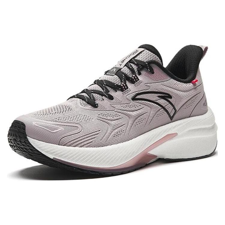New Anta Rocket 5.0 Cushioned Slip Resistant Low Top Running Shoes Women's Gray Black 122345523-6
