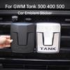 For GWM Tank 300 400 500 Car Front Emblem Sticker Wheel Hub Badges Steering Wheel Decoration Sticker Modification Accessories