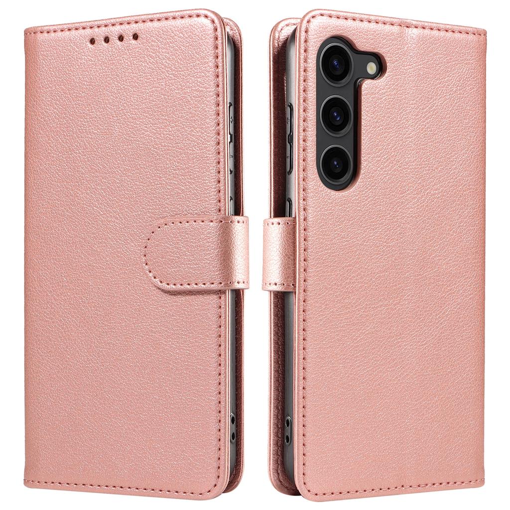 For Samsung Galaxy S23 Leather Case Litchi Texture RFID Blocking Wallet Stand Phone Cover