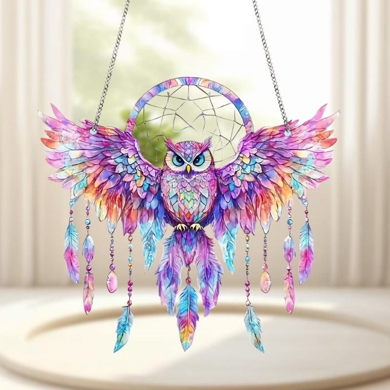 Colorful Avian Acrylic Bird Pendant Wall Decorations Light Hanging Art works For Indoor and outdoor Space Ornamentation