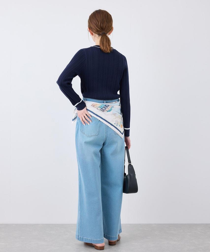 ROPE PICNIC Denim Wide Sax Size 38 Waist-Shaped Pants, Women's, GDS15220, (48),