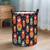 1pc Laundry Basket, Russian Doll Floral Design Laundry Basket, Made of Polyester, Suitable for Storing Clothes And Dirty Clothes In Bathrooms, Homes, 