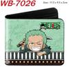 One Piece Anime Geldbörse Vollfarbdruck Zweifach faltbar Kartenhalter Studenten Anime Leder Geldbörse