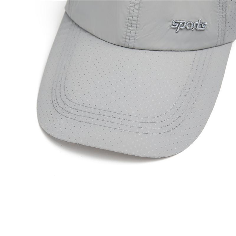 Quick-Drying Cap Men'S Summer Sunscreen Uv Protection Breathable Sunshade Baseball Cap Extended Brim Big Head Circumference Peaked Cap