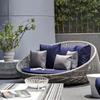 Round Rattan Outdoor Sofa Bed for Patio, Terrace, or Poolside Lounge