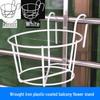 Suport din fier forjat acoperit cu cauciuc pentru flori de balcon