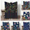Vintage Boho flowers art Throw Lightweight  Flannel Blanket Soft Skin-friendly for Summer Cooling