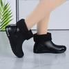 Winter non-slip thickened rain boots versatile casual waterproof shoes adult work overshoes outer wear rubber shoes kitchen rain shoes short tube