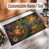 Alfombra de Terciopelo de Cristal Suave con Tema de Guitarra Musical Impresión de Nombre y Texto Personalizados Alfombra de Piso Antideslizante para Dormitorio Sala de Estar