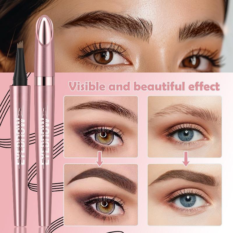 Four-pronged Liquid Eyebrow Pencil Four-tip Forked Liquid Eyebrow Pencil Four-prong Waterproof Sweat-proof and Less Likely To Smudge Eyebrow Pencil