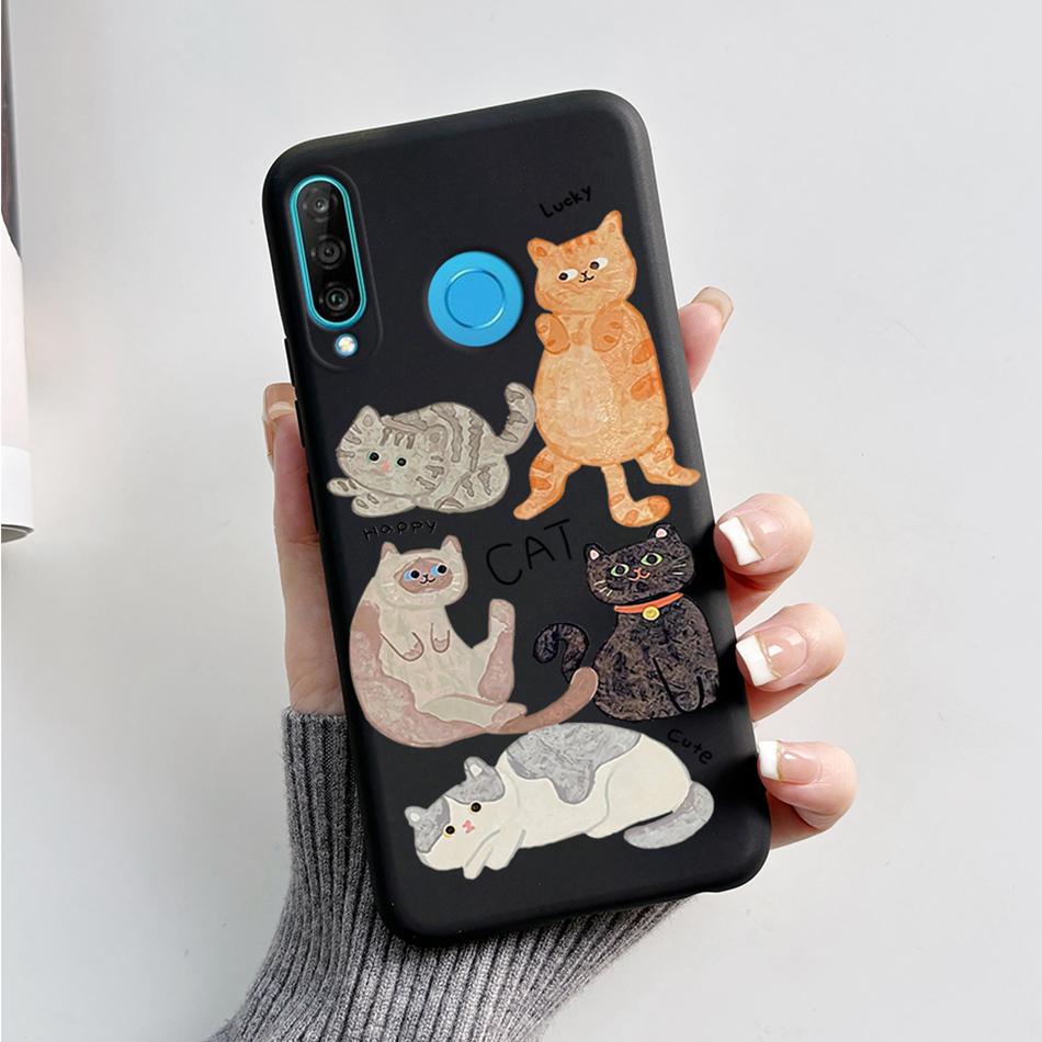 Für Huawei P30 Lite Hülle Niedlicher Bär Cartoon Frosch Weiche Matte Silikon Handyhüllen Für Huawei P30 P30Lite P30Pro P 30 Lite Pro Cover