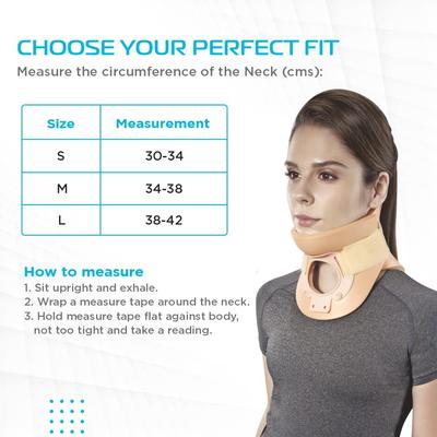 Vissco Cervical Collar (Philadelphia)- Rigid Neck Brace for Cervical Spine Immobilization and Pain Relief, Firm Neck Support for Fractures and Po