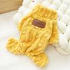 Plush Cat Winter Sweater Pink Green Yellow Pet Clothing New Fleece Jumpsuit  Indoor Wear