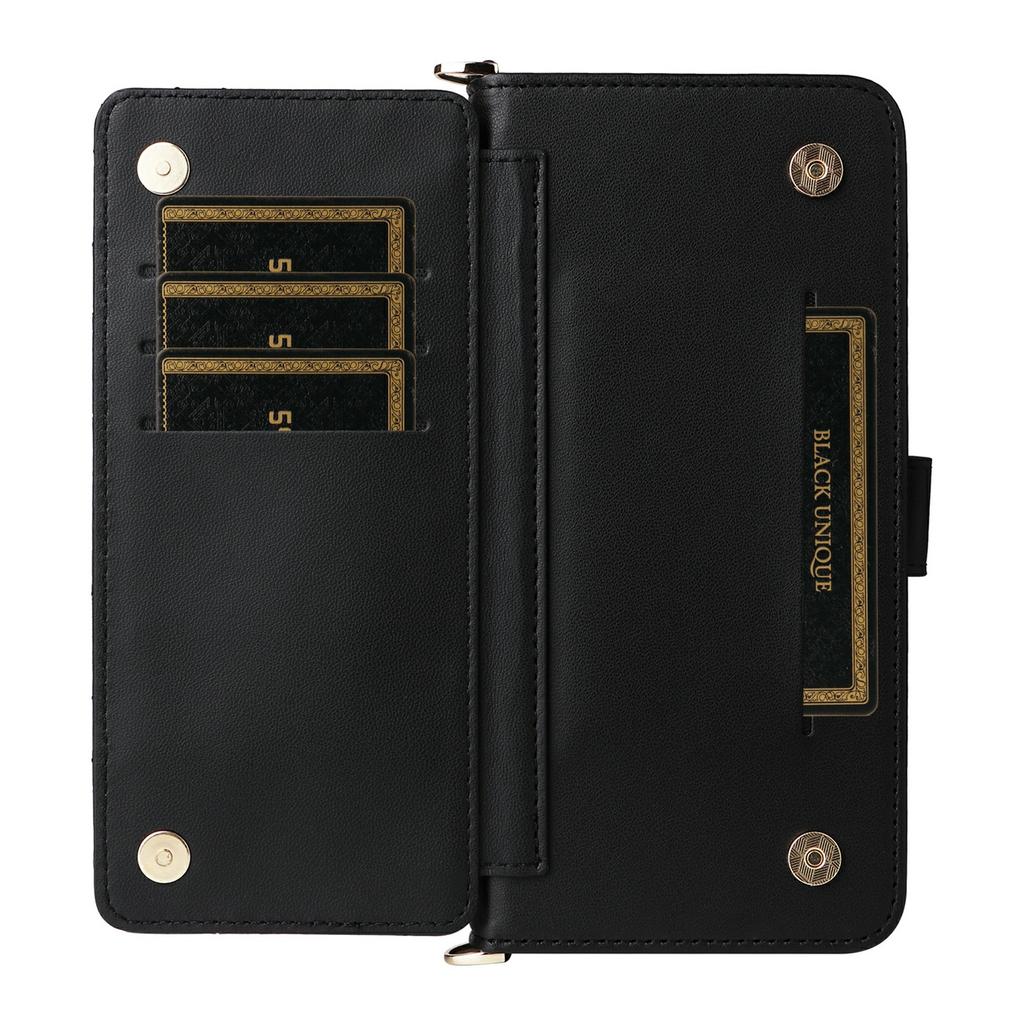For vivo V60 5G Case with Shoulder/Wrist Strap Leather Phone Cover Stand Wallet