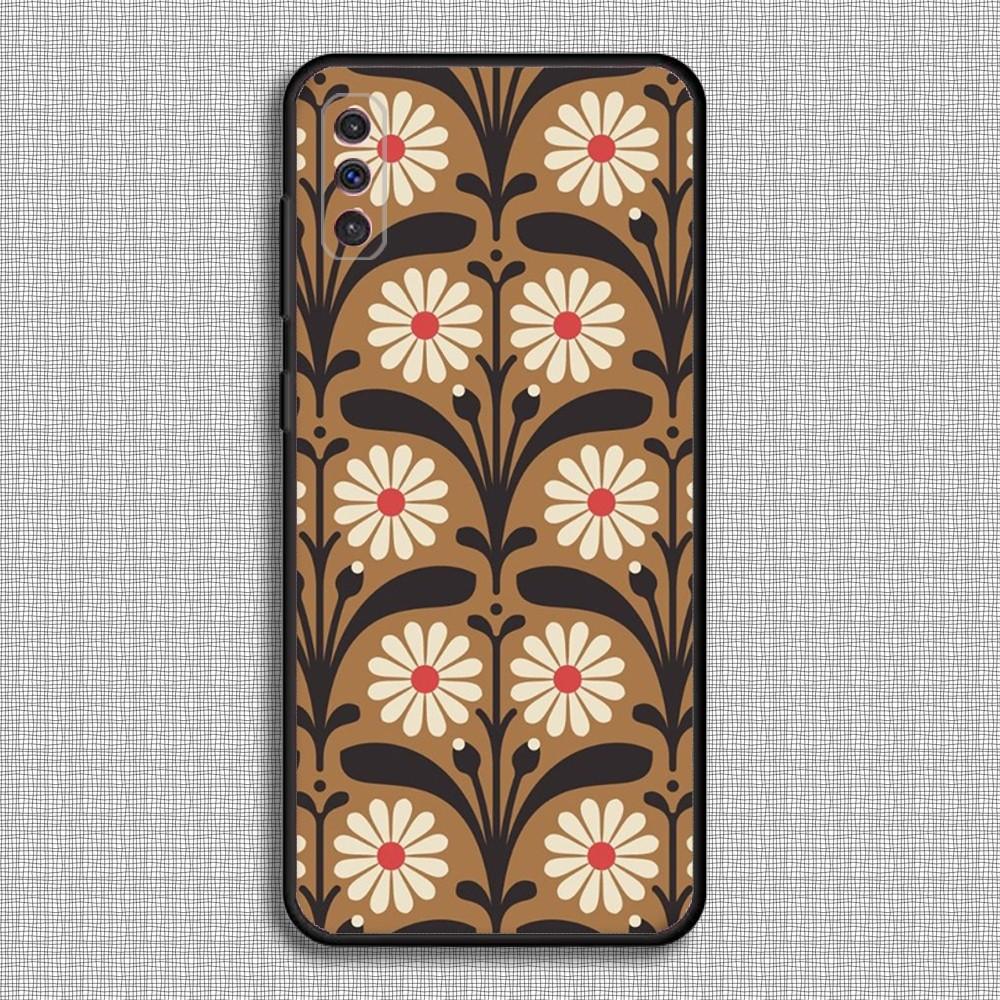 

Multi Stem Orla Kiely Folio Phone Case For Samsung S23,23,22,30,21,10,9,Note20 Ultra,Lite,Ultra,5G,Plus,FE,Black Soft Case Samsung S235G