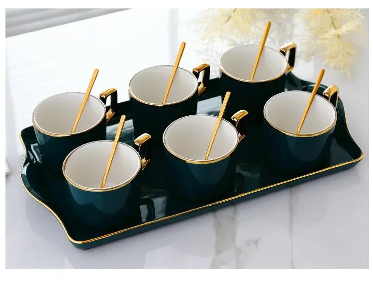Creative Fashion Nordic Water Cup Teacup Cold Kettle Set English Afternoon Tea Cup And Saucer Daily Ceramic Coffee Cup