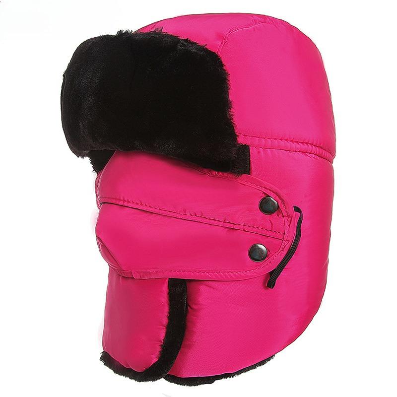 Unisex Winter Ear-Flapped Winter Hat with Reflective Strips Electric Bike Riding Fleece Lined Windproof Cold-Resistant Thickened Warm Earflap Hat