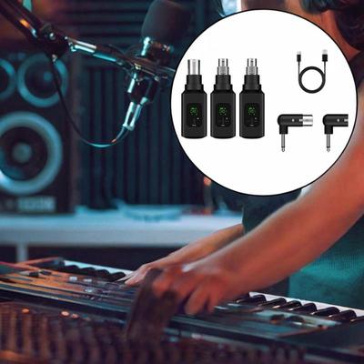 Microphone Transmitter Receiver Mic Converter Cordless Practical System for Audio Mixer