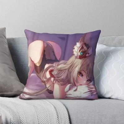 Nia Xenoblade Quadratischer Kissenbezug Pfirsichhaut Polyester Kissenbezug Muster Reißverschluss Dekoration Auto Kissenbezug Mädchen