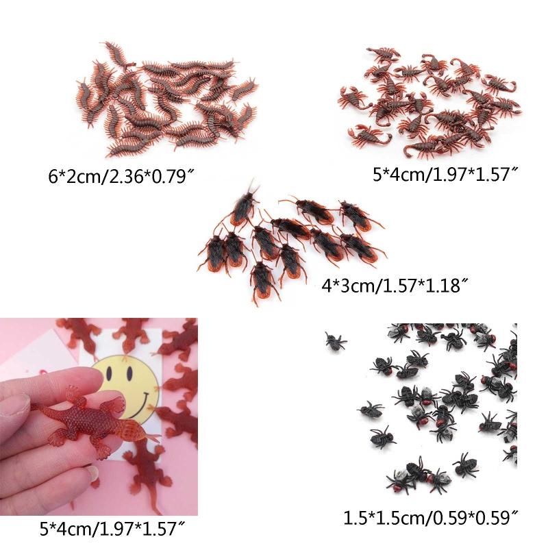 10 Pieces Prank Fake Roaches Look Real Plastic Trick Joke Toys Scary Insects Realistic Bugs Gifts Novelty Cockroach