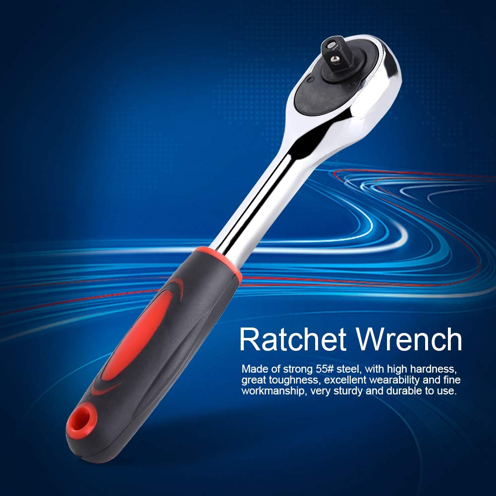inch Swivel Ratchet 155mm Overall Ratchet Socket Direction Swivel Teardrop Repair Hand Tool xuuyuu. 1/4 Handle, 6.3mm Drive, Length, 24-Tooth Gear,