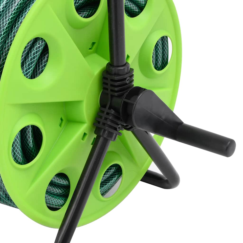 Vidaxl Wolnostojący Bęben Z Wężem I Złączkami, 0,5", 20M, Zielony, Pvc